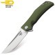 Bestech Pocket Knife Scimitar Army Green G10 D2