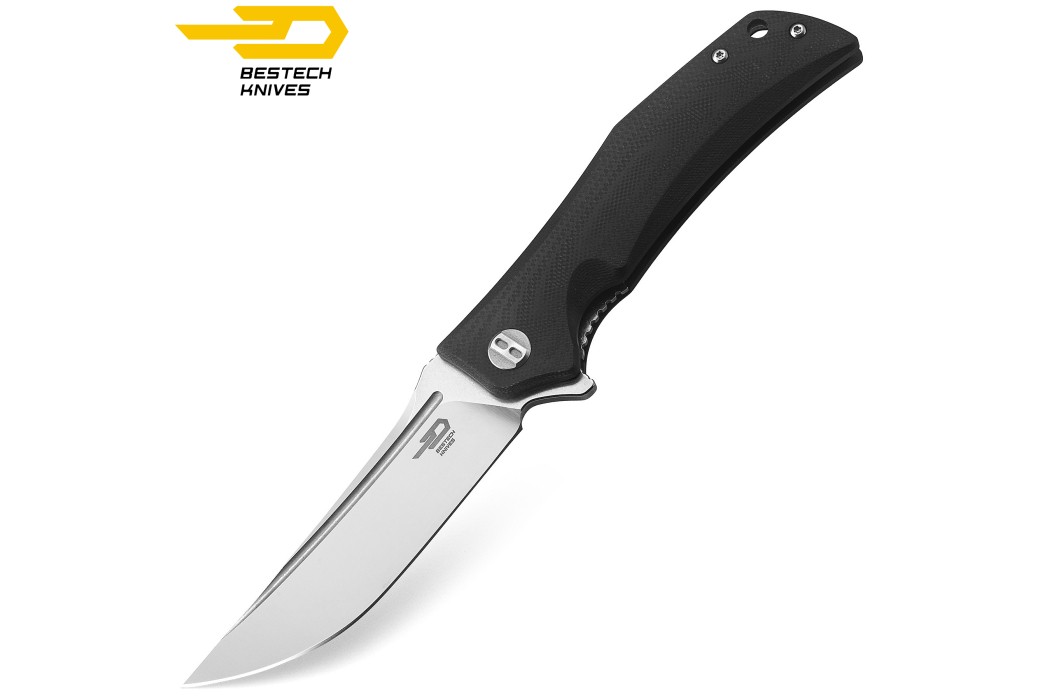 Bestech Couteau Scimitar Noir G10 D2
