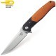 Bestech Couteau Swordfish Noir Orange G10 D2