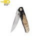 Bestech Pocket Knife Ascot Carbon Fiber Light Burl Wood G10 D2