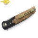 Bestech Pocket Knife Ascot Carbon Fiber Light Burl Wood G10 D2