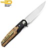 Bestech Navalha Ascot Fibra de Carbono Madeira Burl Clara G10 D2