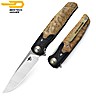 Bestech Navalha Ascot Fibra de Carbono Madeira Burl Clara G10 D2