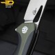Bestech Pocket Knife Komodo Black Army Green G10 D2