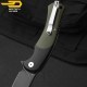 Bestech Couteau de Poche Penguin Noir Vert Armee G10 D2