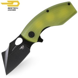 Bestech Pocket Knife Lizard Lime Green G10 D2