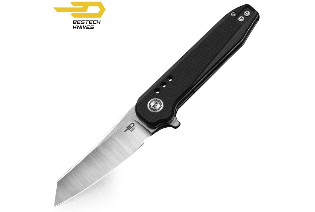 Bestech Pocket Knife Syntax Black G10 154CM