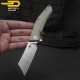 Bestech Pocket Knife Cubis Beige Micarta D2