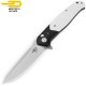 Bestech Couteau de Poche Swordfish Noir Blanc G10 14C28N