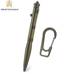 Bestechman Tactical Pen Scribe Bronze Titanium Stonewash Glass Breaker