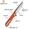 Bestechman Couteau de Poche Dundee Orange G10 D2