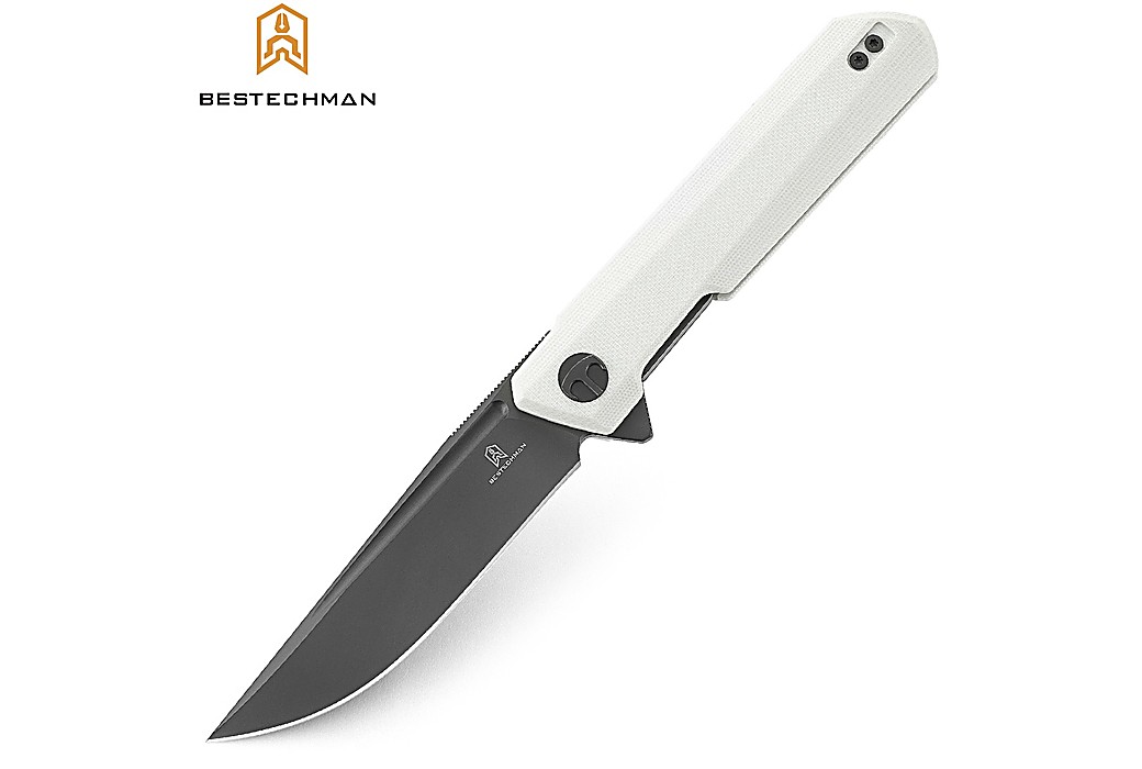 Bestechman Couteau de Poche Dundee Blanc G10 D2