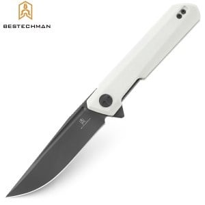 Bestechman Pocket Knife Dundee White G10 D2