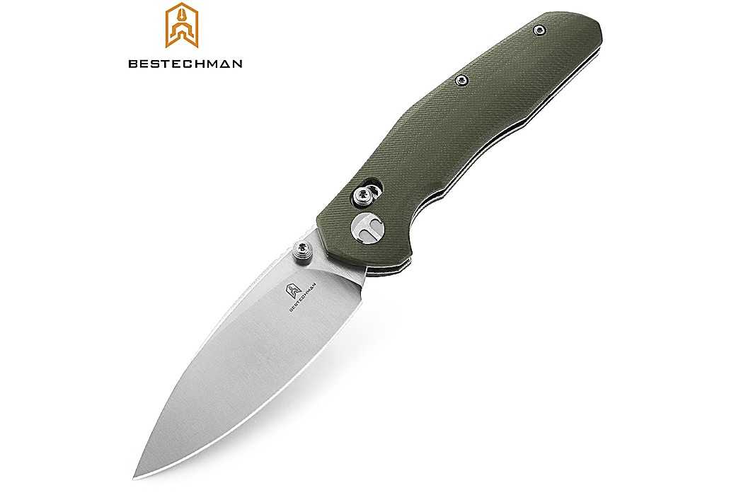 Bestechman Couteau de Poche Ronan Vert OD G10 14C28N