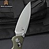 Bestechman Couteau de Poche Ronan Vert Stonewash OD G10 14C28N