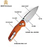 Bestechman Pocket Knife Ronan Orange G10 14C28N