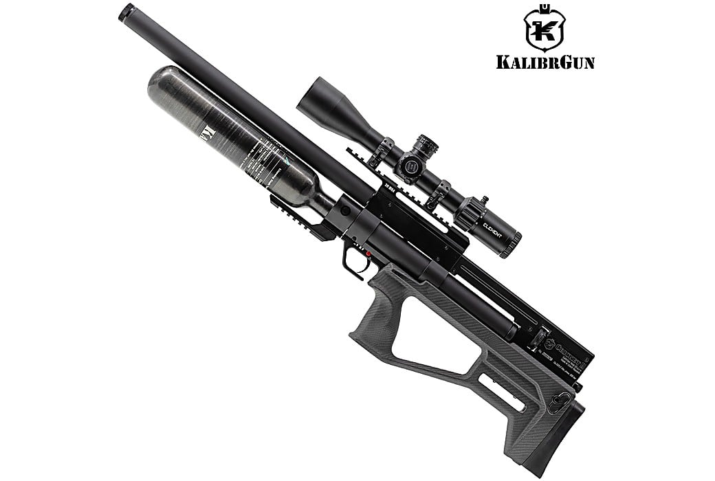 Carabina PCP Bullpup KalibrGun Cricket II Tactical 60 CF Fibra de Carbono