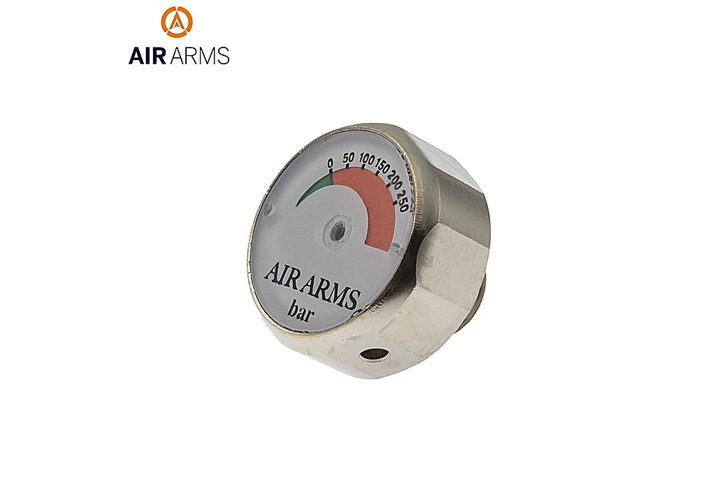 Air Arms Pressure Gauge 20mm 1/8 0-250 BAR