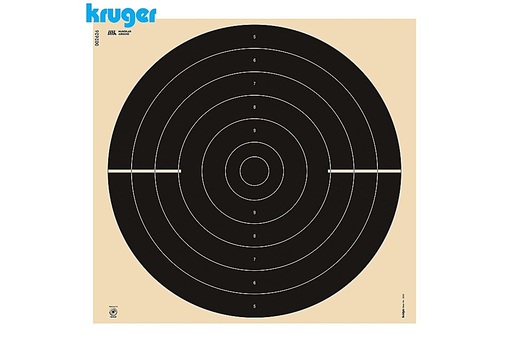 Alvo Rapid Fire Pistola Kruger 25m 55x52cm 125pcs (Slanted e Numerados)