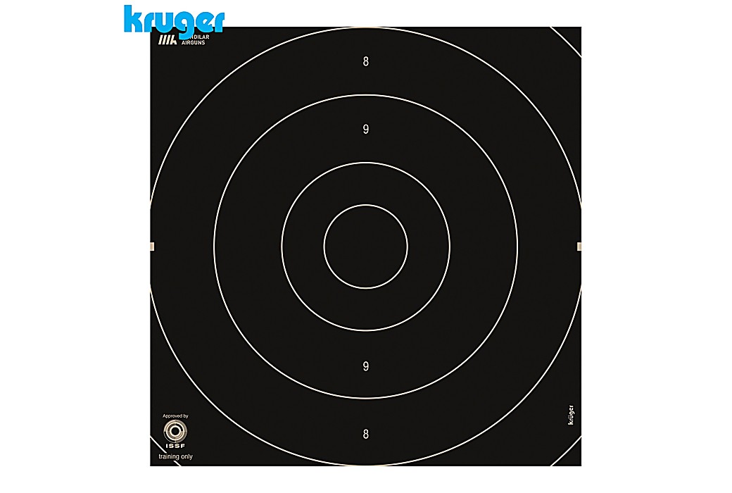 Blanco Centro Rapid Fire Pistola Kruger 25m 25.5x26cm 250pcs