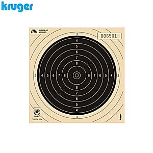 Cible Centre Smallbore Rifle (Carabine) Kruger 50m 13.5x13.5cm 250pcs (Numérotée)