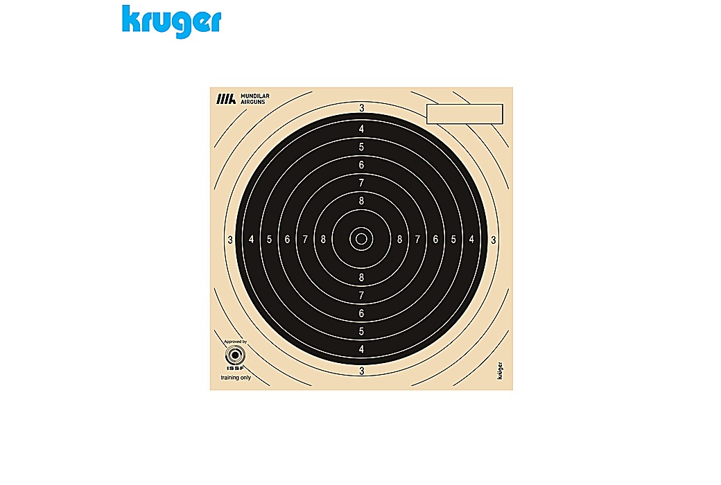 Cible Centre Smallbore Rifle (Carabine) Kruger 50m 13.5x13.5cm 250pcs