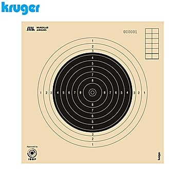 Cible Insert Smallbore Rifle (Carabine) Kruger 50m 20x20cm 250pcs (Numérotée)