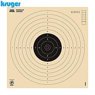 Cibles Pistolet Kruger 10m 17x17cm 250pcs (Numérotée)