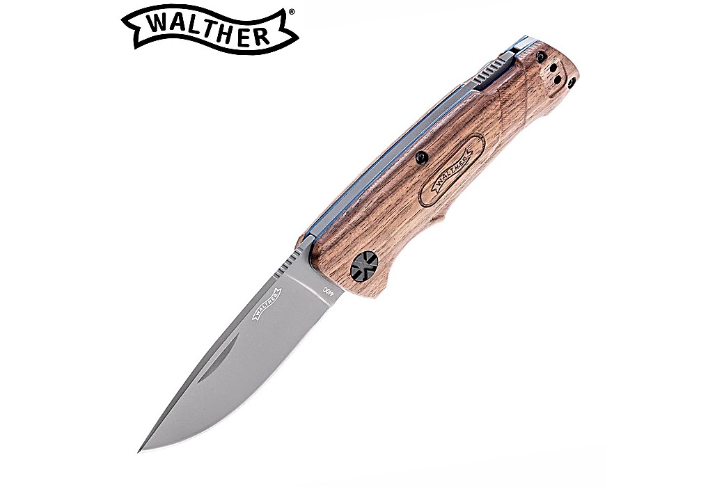 Walther Pocket Knife BWK2 440C Walnut