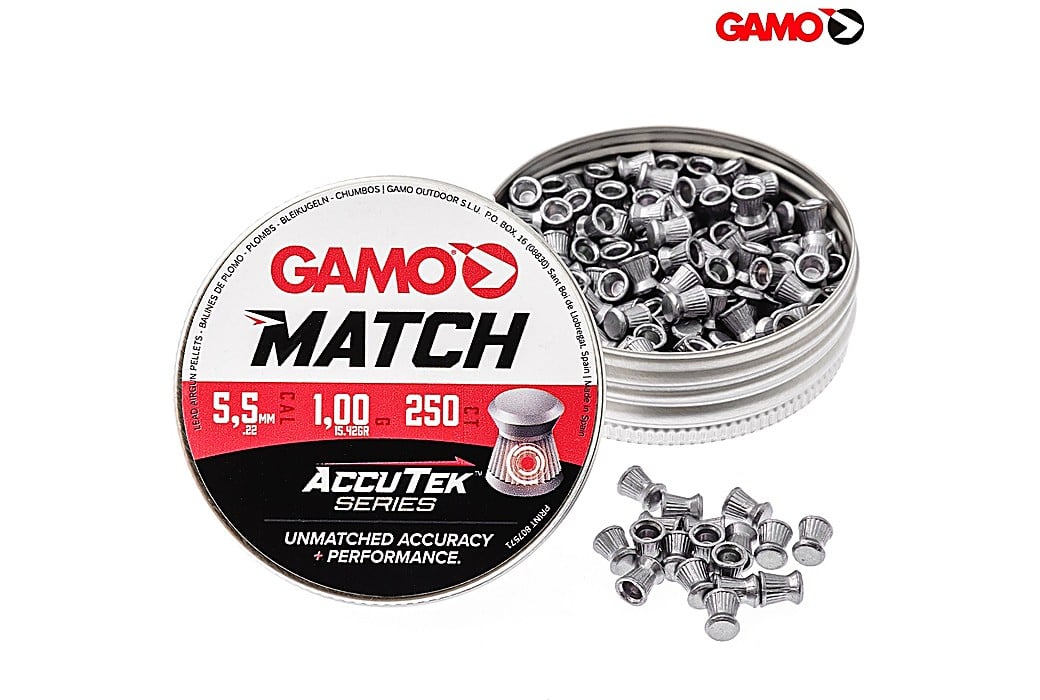 Munitions GAMO Match Accutek Series 5.5mm (.22) 250Pcs