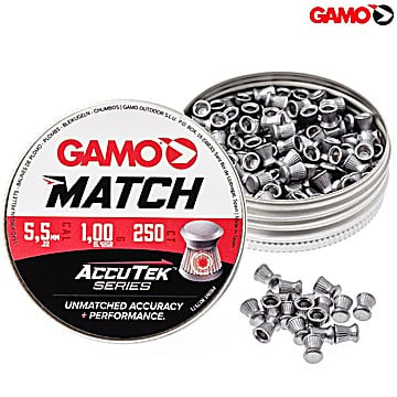 Munitions GAMO Match Accutek Series 5.5mm (.22) 250Pcs