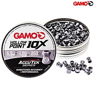 GAMO Pellets Hollow Point 10X AccuTek Series 5.50mm (.22) 250Pcs