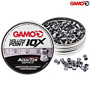 Munitions GAMO Hollow Point 10X AccuTek Series 5.50mm (.22) 250Pcs