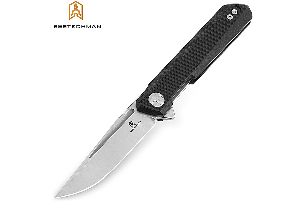 Bestechman Couteau de Poche Mini Dundee Noir G10 D2