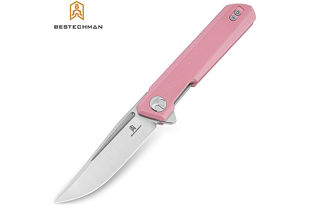 Bestechman Couteau de Poche Mini Dundee Rose G10 D2