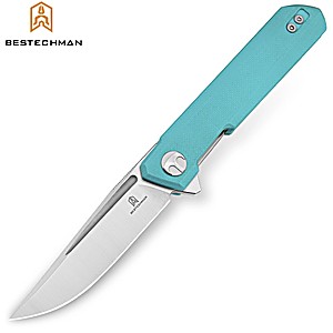 Bestechman Couteau de Poche Mini Dundee Bleu Tiffany G10 D2