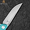 Bestechman Pocket Knife Mini Dundee Tiffany Blue G10 D2