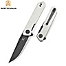 Bestechman Couteau de Poche Mini Dundee Blanc G10 D2 PVD