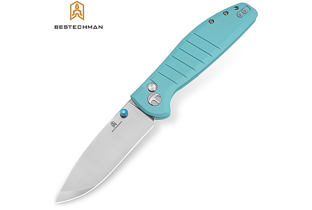 Bestechman Couteau de Poche Goodboy Bleu Tiffany G10 D2