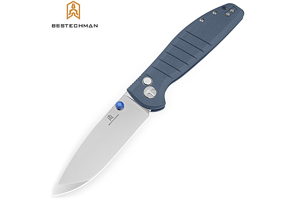 Bestechman Couteau de Poche Goodboy Bleu G10 D2