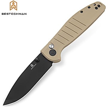 Bestechman Couteau de Poche Goodboy Kaki G10 D2 PVD