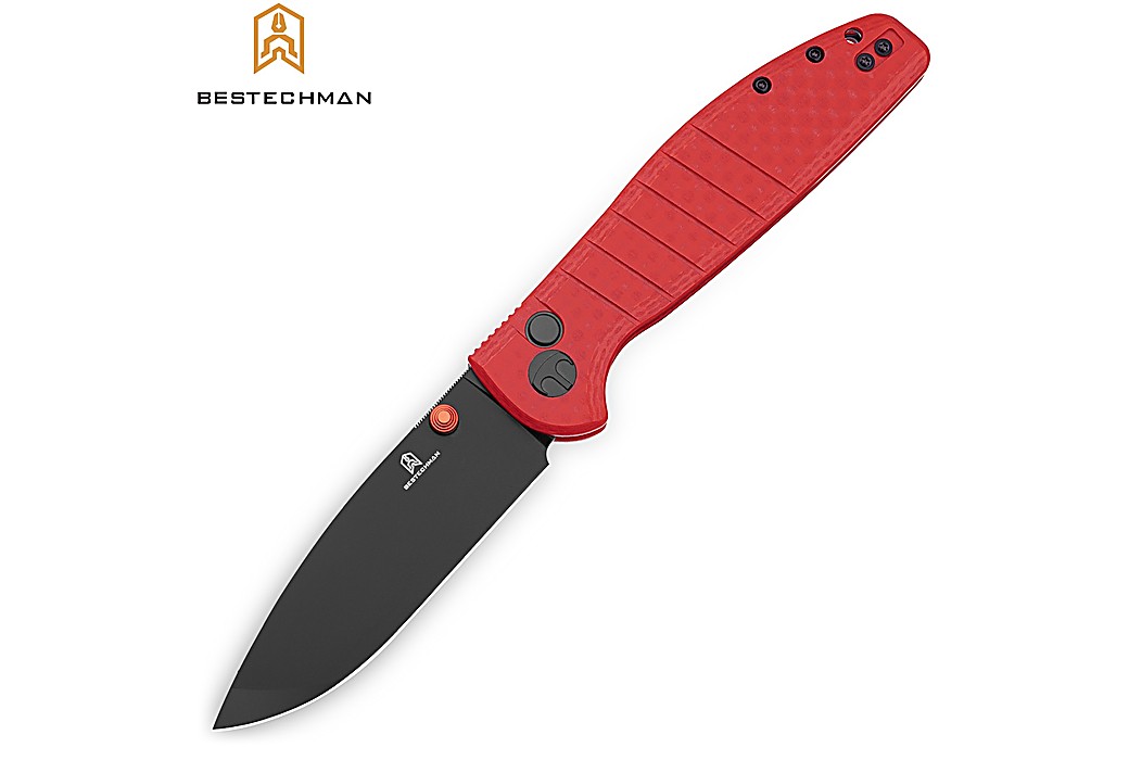 Bestechman Couteau de Poche Goodboy Rouge G10 D2 PVD