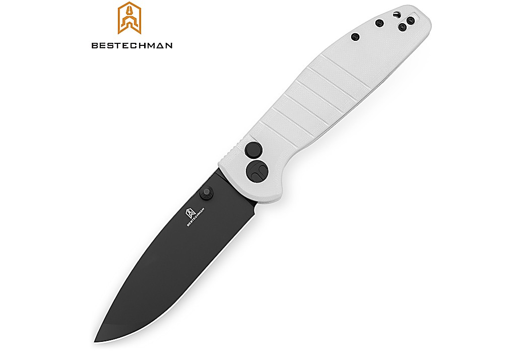 Bestechman Couteau de Poche Goodboy Blanc G10 D2 PVD