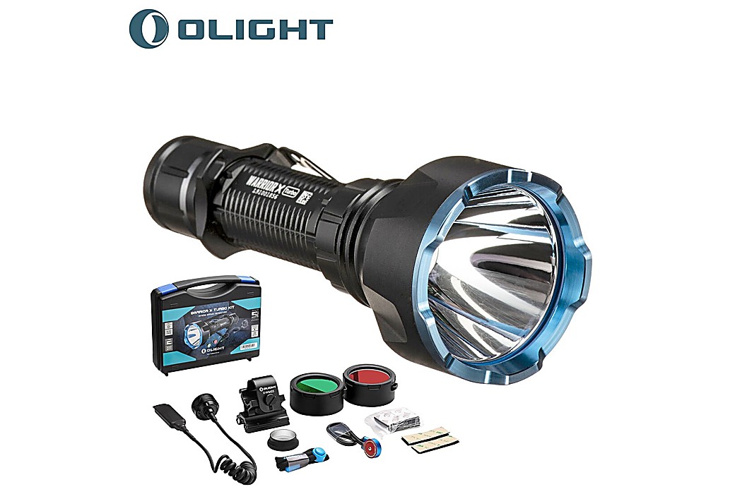 Lampe Tactique Olight Warrior X Turbo Kit de Chasse Torche LED 1100 Lumens Noir