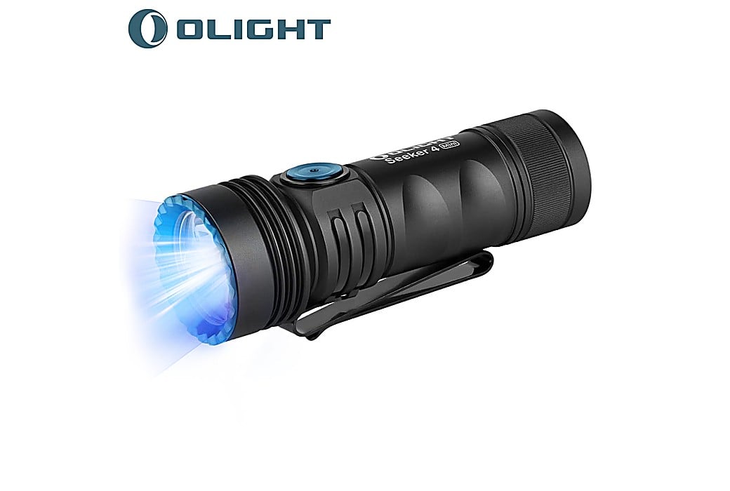 Lampe Olight Seeker 4 Mini UV Torche LED1200 Lumens Noir