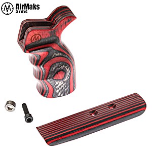 Empuñadura y Cheek Piece Airmaks Krait Rojo