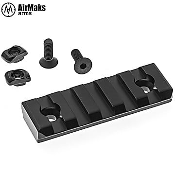 Rail Adaptador Airmaks M-LOK para Picatinny (5 Ranhuras)