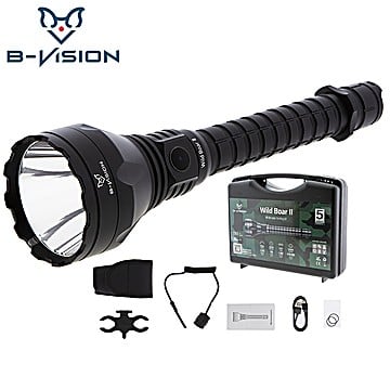 B-Vision Wild Boar II Tactical Flashlight Hunting Kit LED 1370 Lumens