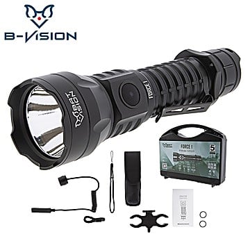 B-Vision Force 1 Tactical Flashlight Hunting Kit LED 1000 Lumens