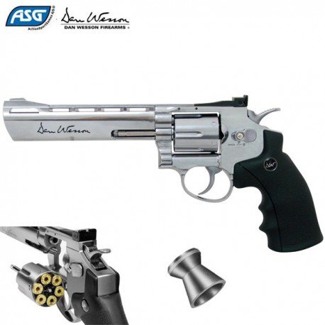 Pistola Aire Asg Dan Wesson Full Metal Balines C02 Blanco